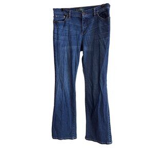 Lauren Jeans Co. Womens Flared Denim Jeans Size 10 USA